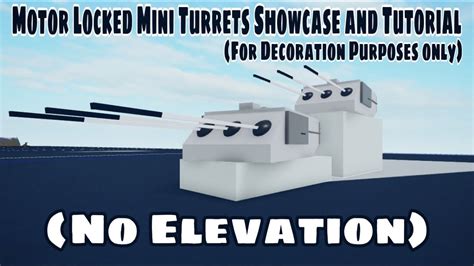 Plane Crazy Motor Locked Mini Turrets Showcase And Tutorial No