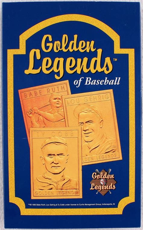 Babe Ruth Golden Legends Of Baseball 22 Karat Gold Baseball Card With