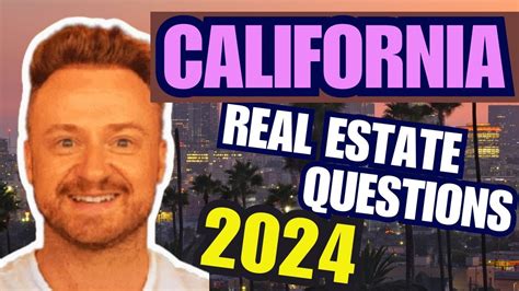 2024 California Real Estate Exam Questions Youtube