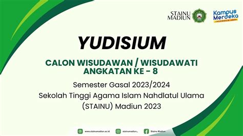 Yudisium Calon Wisudawan Wisudawati Angkatan Ke Semester Gasal