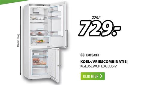 Bosch Koel Vriescombinatie Kge36ewcp Exclusiv Aanbieding Bij Expert