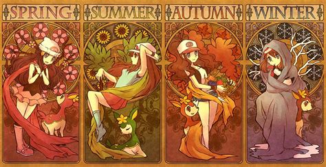 Art Nouveau Geeky Illustrations Pokemon Anime Images Pokemon Images