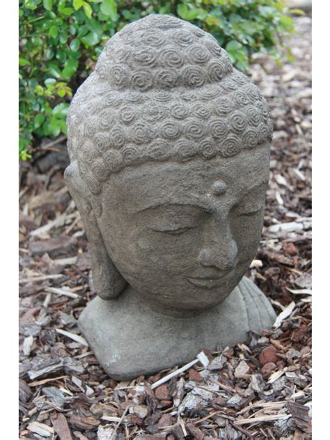 Balinese Buddha Head Garden Statue Bali Mystique