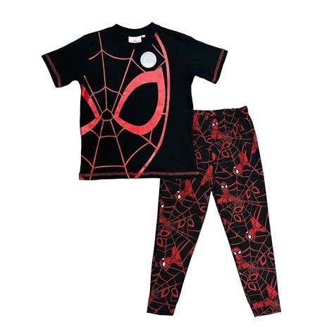 Pijama Spider Man Talla Ni O Manga Corta Spider Man Negro Walmart