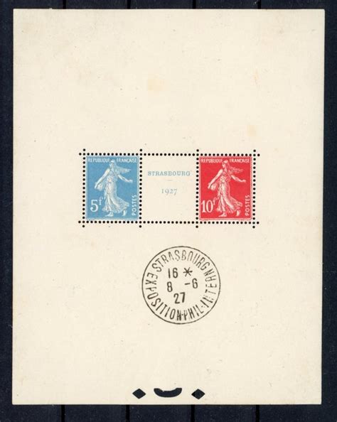 France 1927 Strasbourg Block With Slight Defects Catawiki