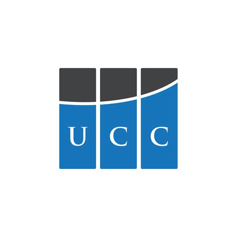 UCC letter logo design on white background. UCC creative initials ...