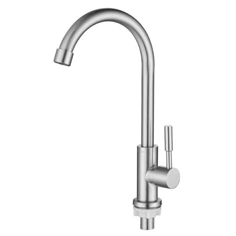 Simple Stainless Steel Kitchen Faucet Household Concise Cold Water