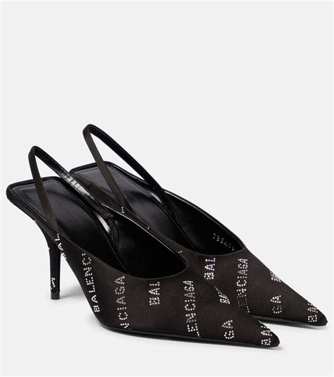 Square Knife Slingback Pumps In Black Balenciaga Mytheresa