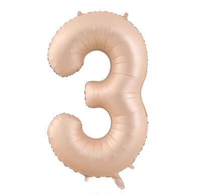 40 Number Foil Balloon Nude 3 Incl Helium PartyPerfect My