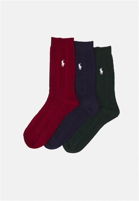 Polo Ralph Lauren Classic Crew Sock 3 Pack Calcetines Navygarnetgreenazul Zalandoes