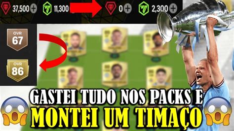 INSANO PRIMEIRO PACK OPEN NO EA SPORTS FC MOBILE GASTEI TUDO NOS