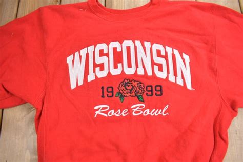 Vintage 1999 Wisconsin Rose Bowl Champion Reverse Wea Gem