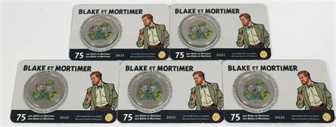 Belgien 5 Euro 2021 5 Stuks Blake En Mortimer In Kleur Catawiki