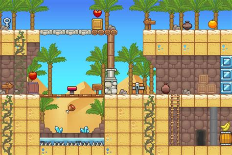 Desert Platformer Game Tileset Craftpix Net