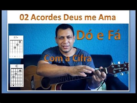 Deus me Ama Aula de Violão 2 Acordes Dó e Fá Mariana Valadão YouTube