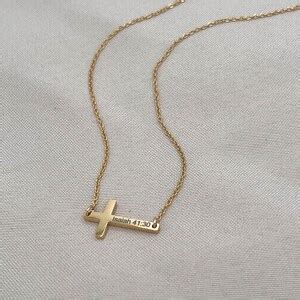 Bible Verse Cross Necklace for Women, Personalized Cross With Name or ...