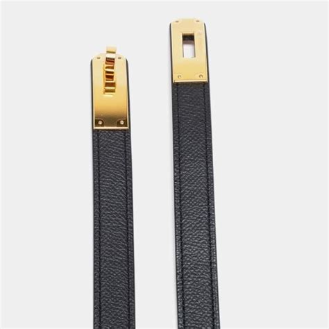 Hermes Noir Kelly Belt Ghw Women S Fashion Watches Accessories