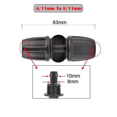 ROBINET RACCORD A Connecteur De Tuyau Arrosage En Pe 8 11mm Raccord