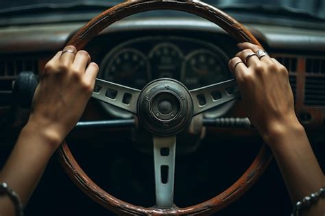 Premium Photo Closeup Of Woman S Hands Holding A Steering Wheel