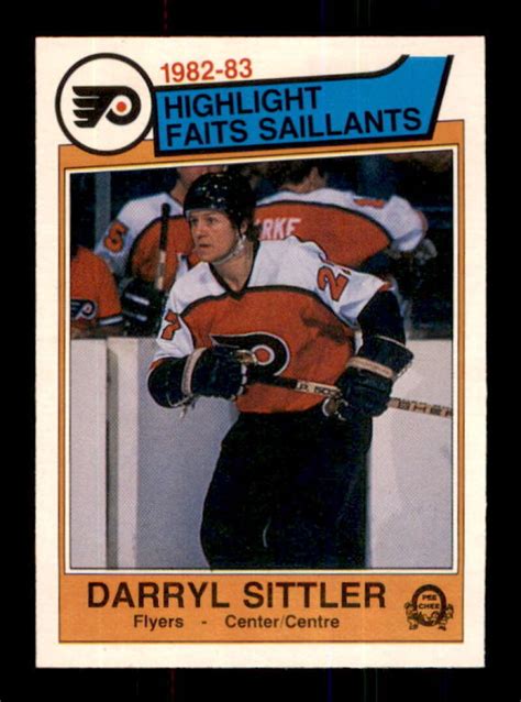 1983 84 O Pee Chee 258 Darryl Sittler Nm Nm Flyers Hl 539410 Ebay