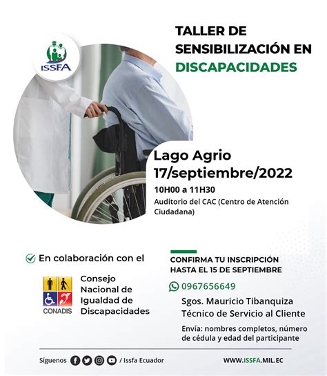 ISSFA on Twitter Taller Sensibilización en Discapacidades 17 de