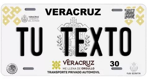 Placas Para Auto Personalizadas Veracruz Meses Sin Interés