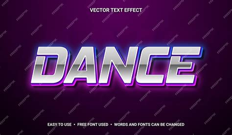 Premium Vector Dance Editable Vector Text Effect