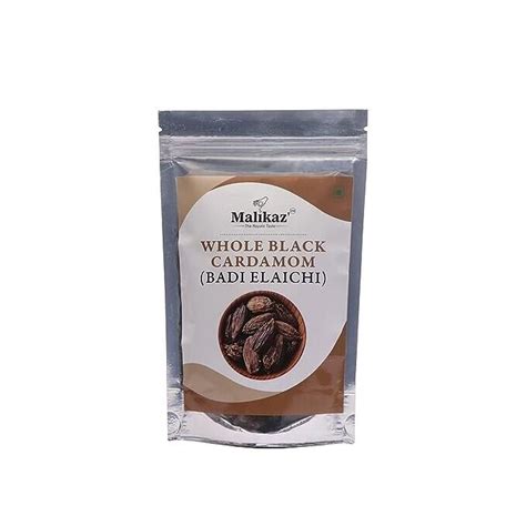 Malikaz The Royale Taste Whole Black Cardamom Badi Elaichi 100 Gm