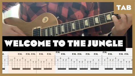 Welcome To The Jungle Cover Guitar Tab Lesson Tutorial Youtube