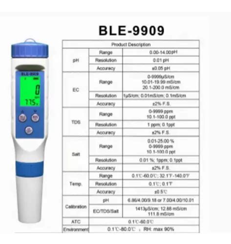 Medidor De Ph Multiparametro 5en1 Con Bluetooth En Venta En Quito