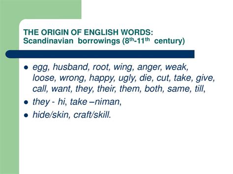 Etymology Of English Words Native And Borrowed Words In English