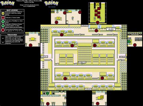 Pokemon Green Saffron City Map Map for Game Boy by KeyBlade999 - GameFAQs