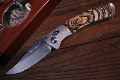 Benchmade Crooked River 4" Gold Class AXIS Lock Knife / Custom Mammoth ...