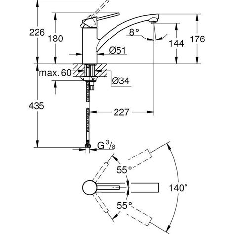 GROHE Robinet évier de cuisine Swift Mitigeur monocommande avec