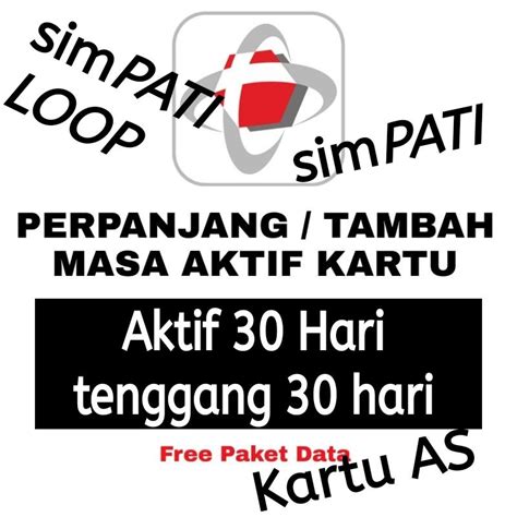 Jual TAMBAH MASA AKTIF TELKOMSEL PERPANJANG MASA AKTIF SIMPATI KARTU AS