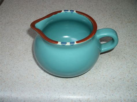 Awesome Vintage Dansk Teal Pottery Creamer What A Beautiful