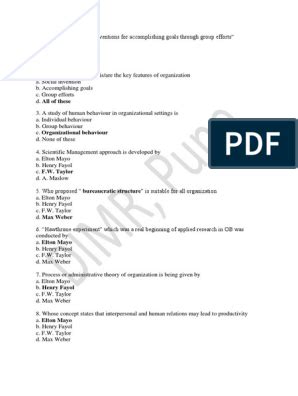 Principles Of Management Mcqs With Answers Of Stephen P Pdf Strategic