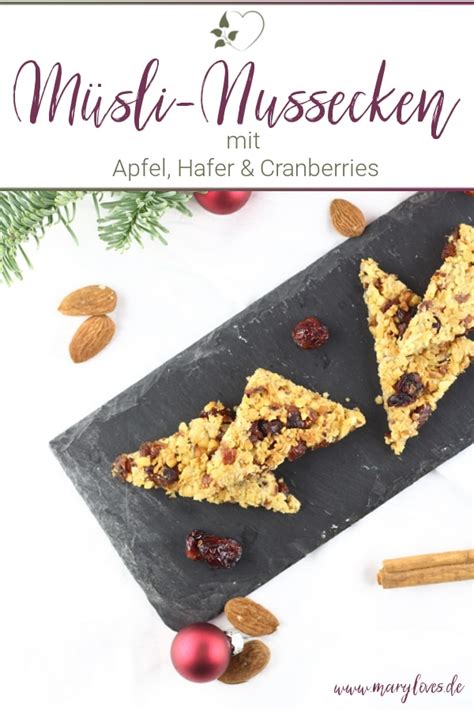 Gesund Naschen Winterliche Apfel Hafer Nussecken Mit Cranberries