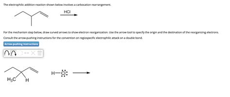 Solved The electrophilic addition reaction shown below | Chegg.com