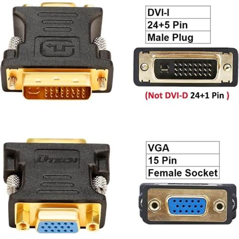 Dvi Male To Vga Female Adapter Dvi I 245 Port Converter