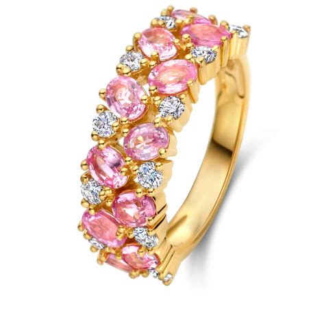 Bague Saphir Rose Et Diamants 067449XA