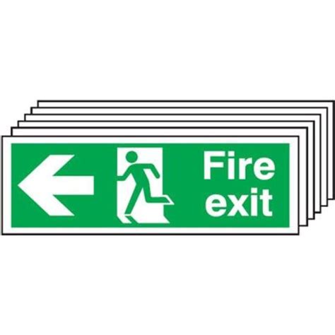 Shop Sitesafe 150 X 300mm Fire Exit Running Man Arrow Left Rigid