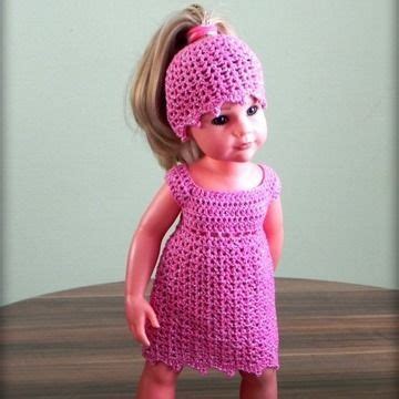 Häkelanleitung Puppenkleid Gla Crochet doll dress Doll dress