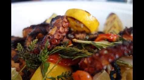 Grilled Octopus Greek Style Youtube