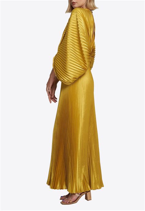 Versailles Plisse Satin Gown – THAHAB KW