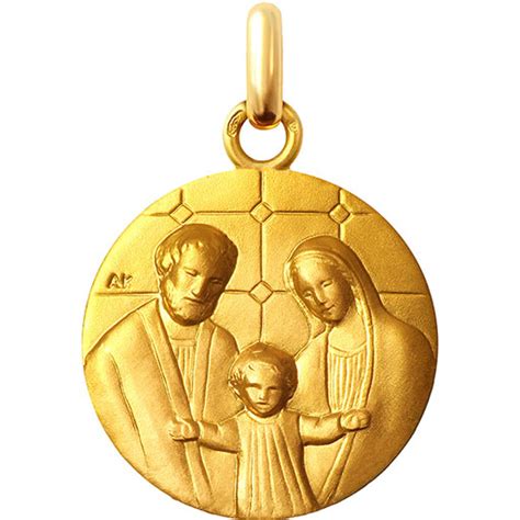 Médaille Sainte Famille en or 18 carats 20 mm