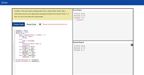 Write A Program That Repeatedly Prompts A User For Integer Numbers