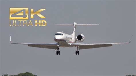 4K Gulfstream G550 Bank Of Utah Trustee N1RP Arrival Farnborough