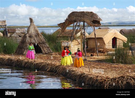 The Floating Village Of Uros On Lake Titicaca In Peru Stock Photo Alamy