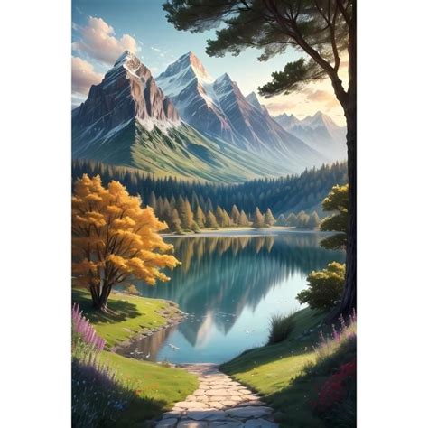 Diamond Painting Paysages Colorés 5D Peinture Diamant Adulte Full